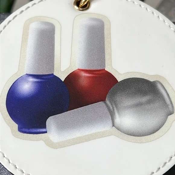 Louis Vuitton vernis nail polish keychain and bag charm in box